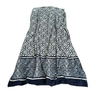 Faded Glory Blue and White Boho Maxi Skirt